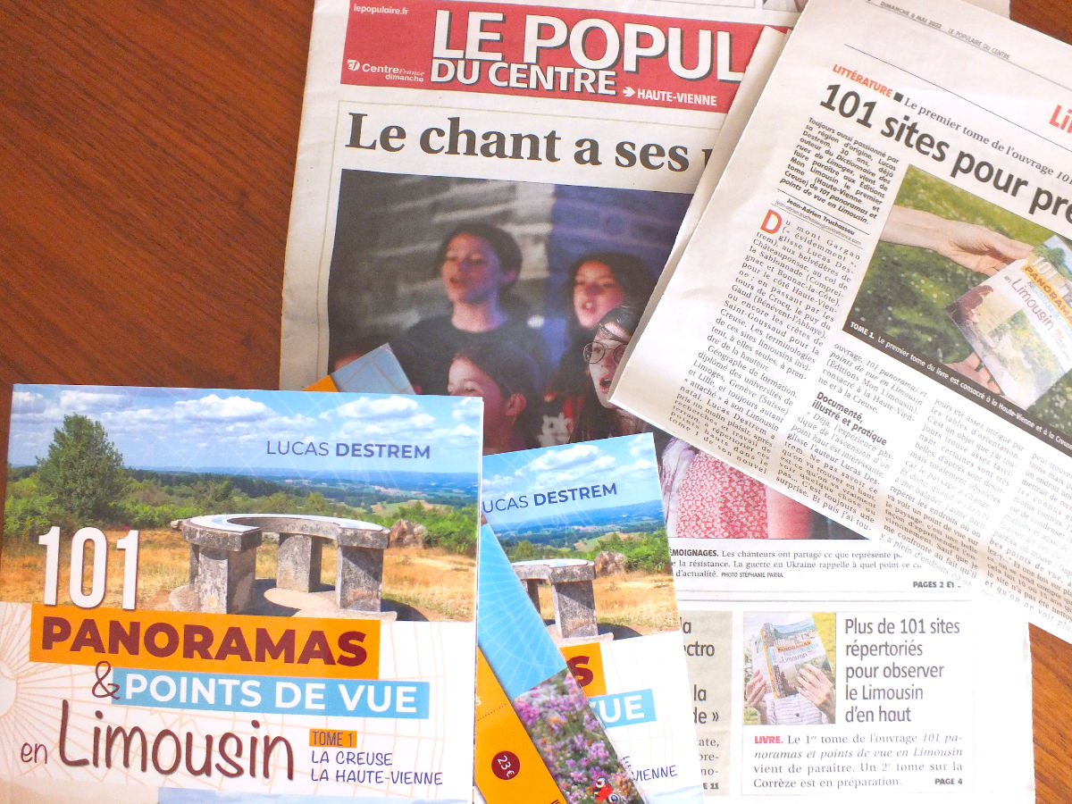 Lire la suite à propos de l’article Le livre 101 panoramas en Limousin en Une du Populaire